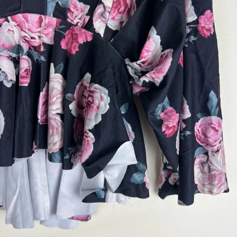 Joyfolie | Boho Bell Sleeves Rose Floral Kayla Top | Girls 2